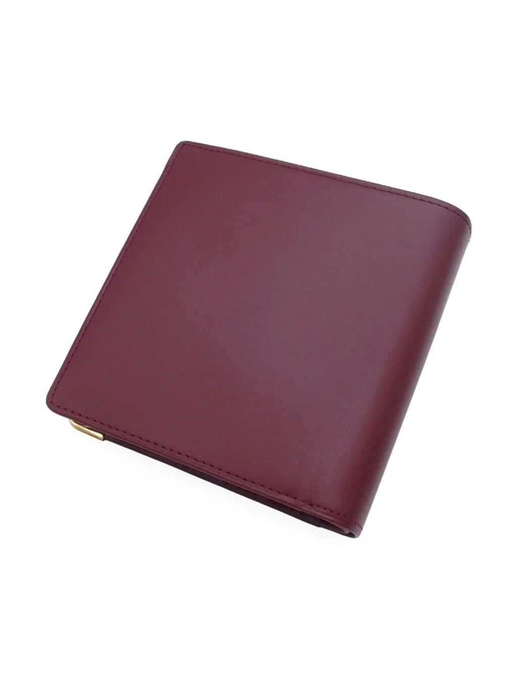 Cartier Must Bordeaux Leather Wallet with Coin Purse Bifold